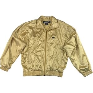 Vintage Boast Gold Bomber Jacket Mens‎ M Princeville Hawaii Golf Vtg Disco